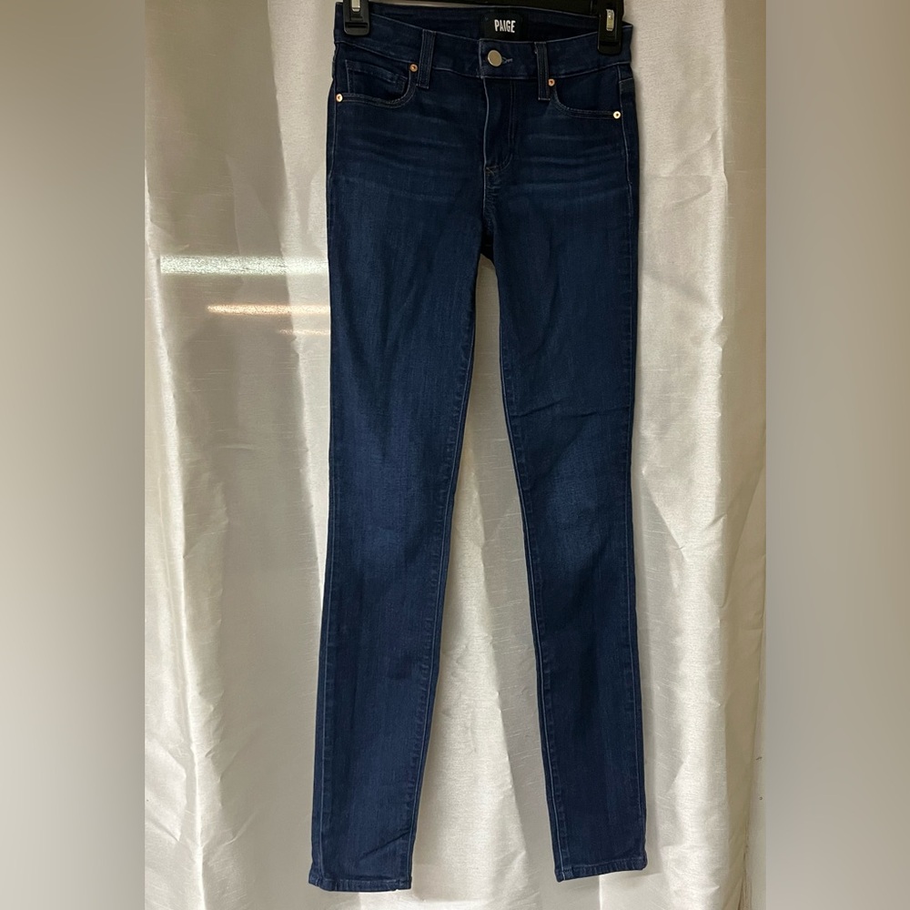 PAIGE Dark Blue Skinny Jeans